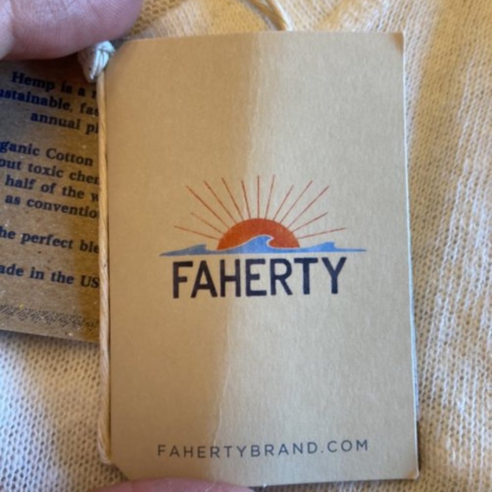 Faherty Allandria Henley White Tee NWT - Picture 4 of 8